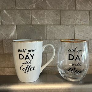 Coffee + Wine Glassware Combo